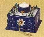 Porcelain Musical Tealight Holder (Blue)