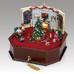 Illuminated Holiday Scene With Train Set