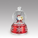 Mini Mini Musical Snowglobe Metallic - Santa