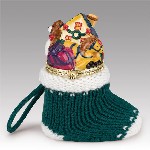 Porcelain Stocking Santa (Mini)